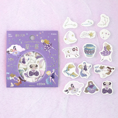 BGM Constellation Girls Holographic Foil Sticker Flakes - Aquarius, Pisces and Aries BS-FG192