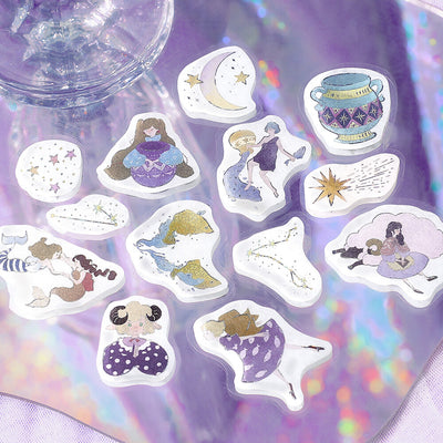 BGM Constellation Girls Holographic Foil Sticker Flakes - Aquarius, Pisces and Aries BS-FG192