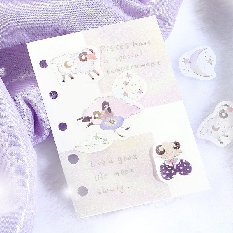 BGM Constellation Girls Holographic Foil Sticker Flakes - Aquarius, Pisces and Aries BS-FG192