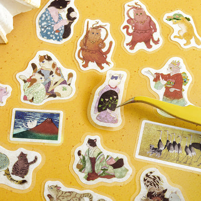 BGM Nyapanese Art NEKO Gold Foil Sticker Flakes - Yellow BS-FG208