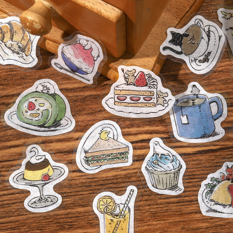 BGM Mini Animals Holographic Foil Sticker Flakes - Cafe BS-FG211