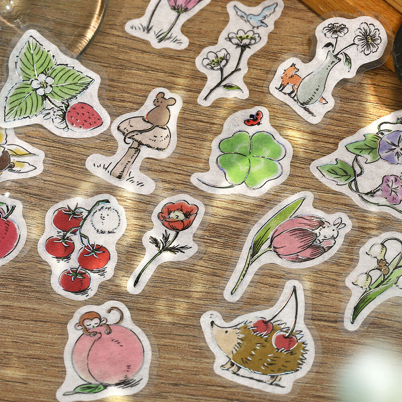 BGM Mini Animals Holographic Foil Sticker Flakes - Botanical BS-FG212
