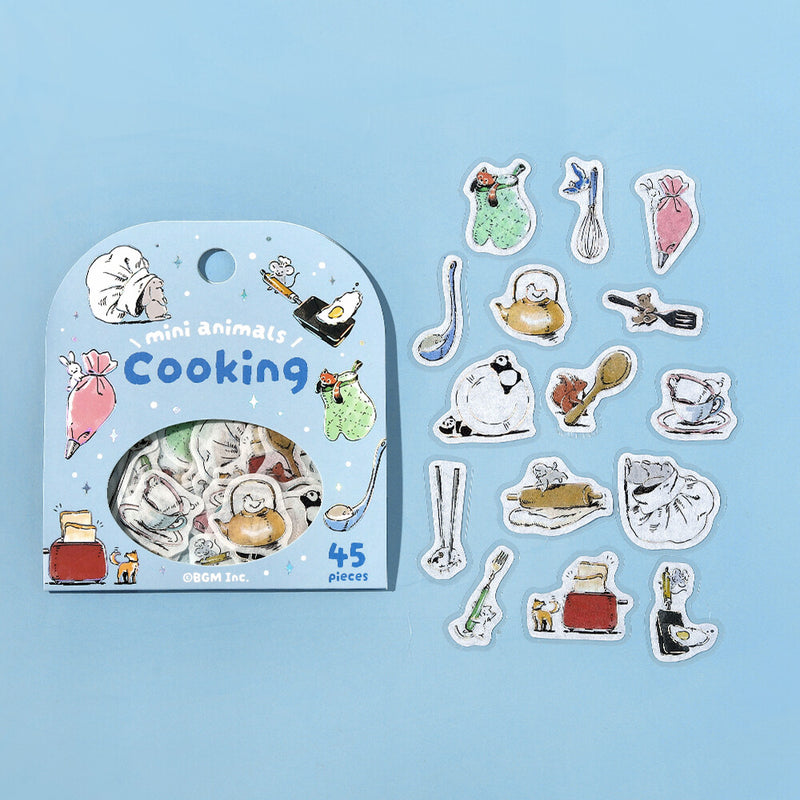 BGM Mini Animals Holographic Foil Sticker Flakes - Cooking BS-FG214