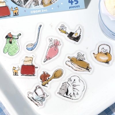 BGM Mini Animals Holographic Foil Sticker Flakes - Cooking BS-FG214