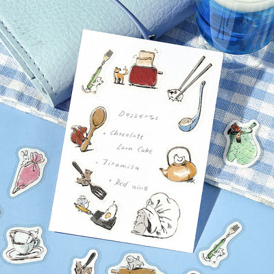 BGM Mini Animals Holographic Foil Sticker Flakes - Cooking BS-FG214