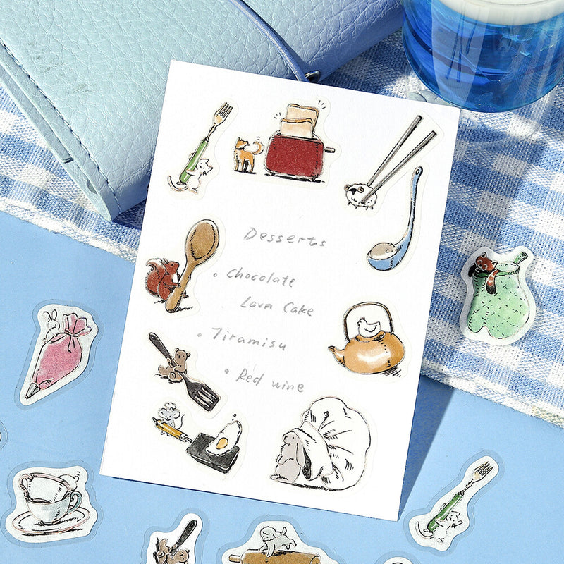 BGM Mini Animals Holographic Foil Sticker Flakes - Cooking BS-FG214