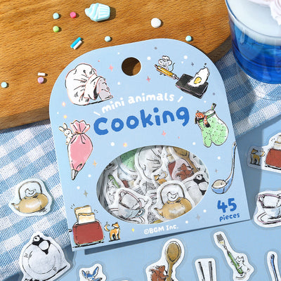 BGM Mini Animals Holographic Foil Sticker Flakes - Cooking BS-FG214