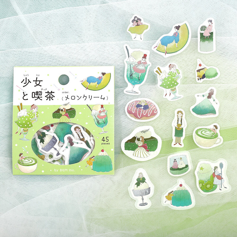 BGM Girl and Cafe Holographic Foil Sticker Flakes - Melon Cream BS-FG218
