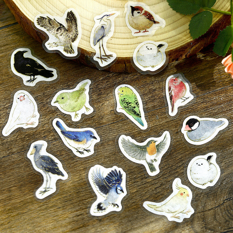 BGM IPPAI Gold Foil Sticker Flakes - Birds BS-FG224