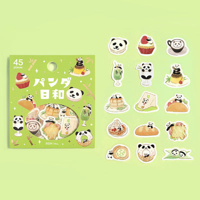 BGM Daily Life of a Panda Gold Foil Sticker Flakes - Tea House BS-FG231