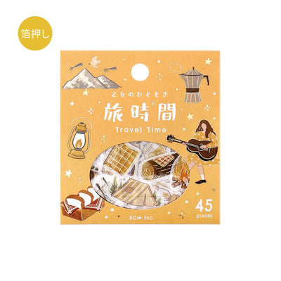 BGM Maiden's Moment Gold Foil Sticker Flakes - Travel Time BS-FG235
