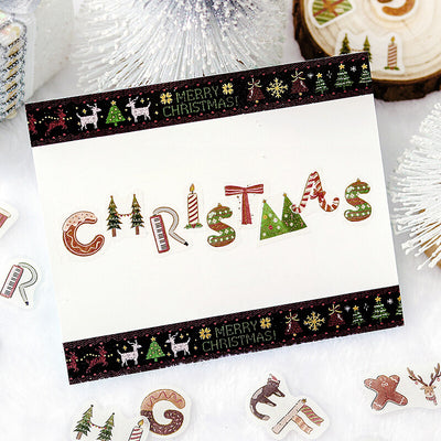 BGM Christmas Limited Edition Gold Foil Sticker Flakes - Alphabet