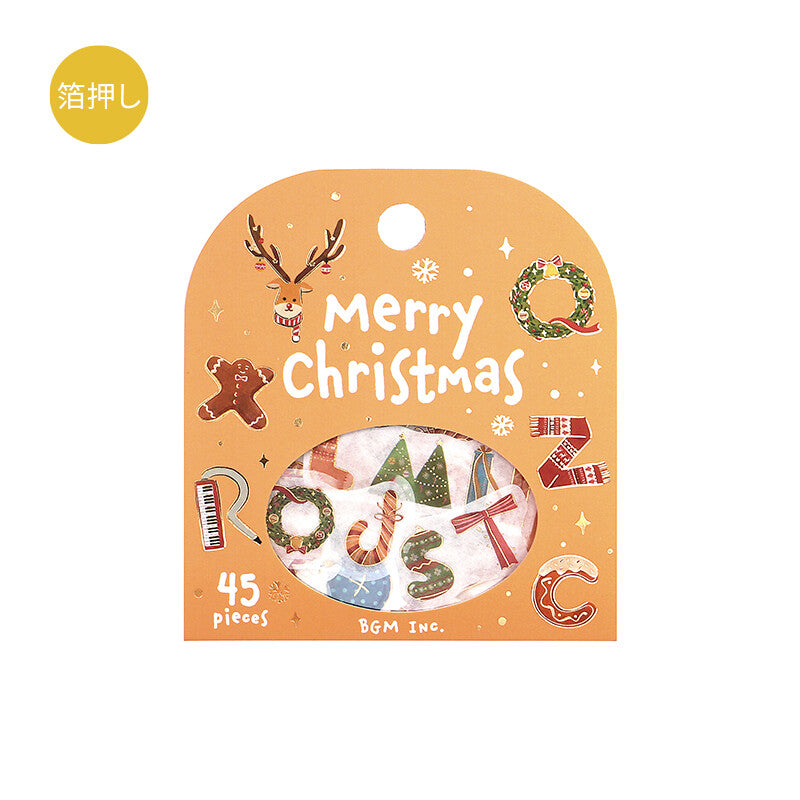 BGM Winter Limited Edition Gold Foil Sticker Flakes - Alphabet BS-FGLC012