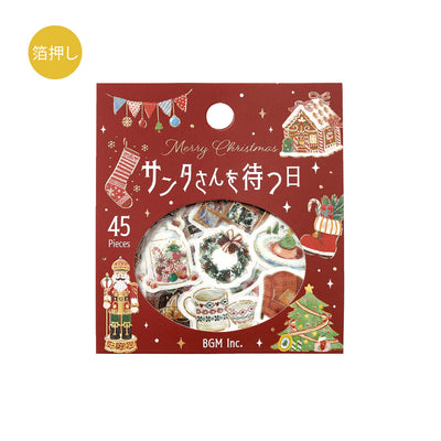 BGM Christmas Limited Edition Gold Foil Sticker Flakes - Waiting for Santa BS-FGLC015