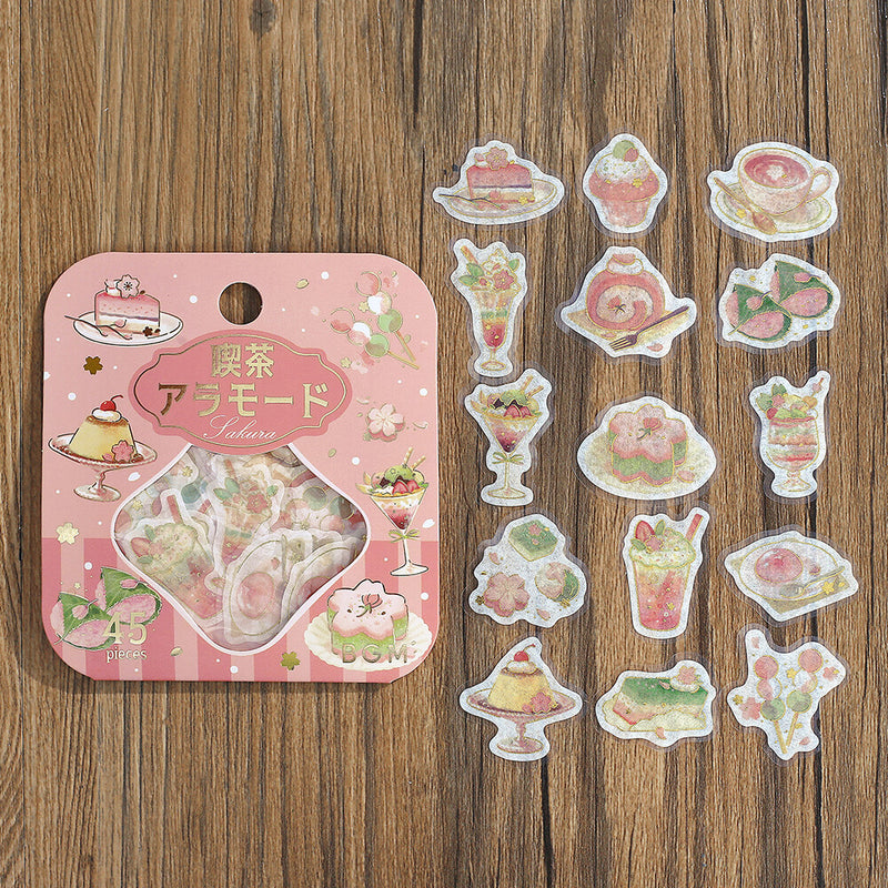 BGM Cafe a la Mode Gold Foil Sticker Flakes - Sakura Limited Edition BS-FGSA005