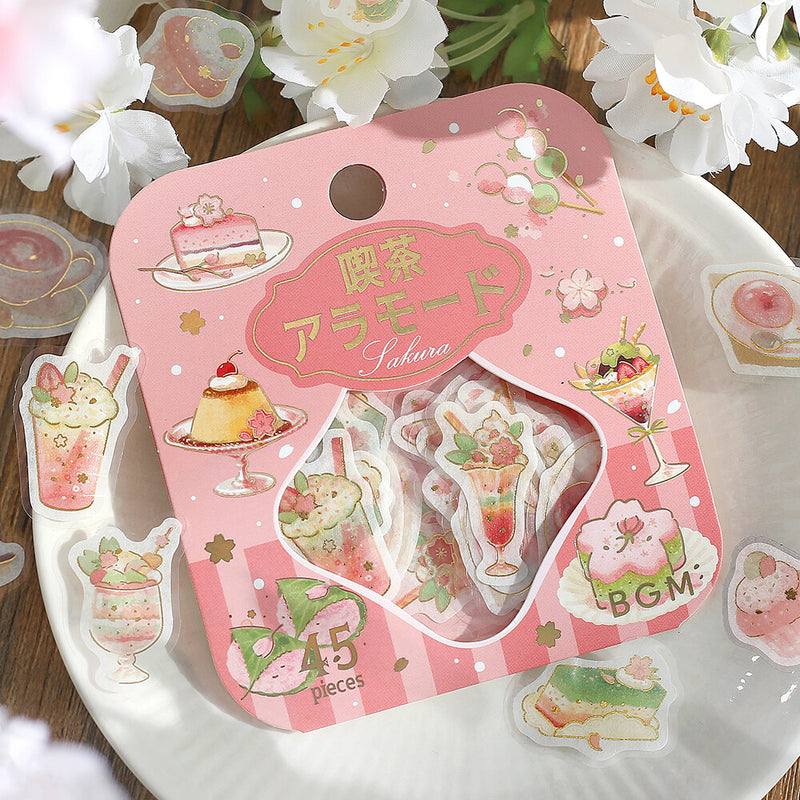 BGM Cafe a la Mode Gold Foil Sticker Flakes - Sakura Limited Edition BS-FGSA005