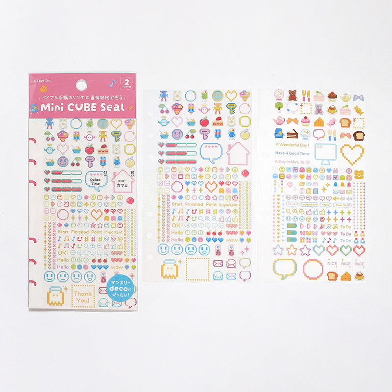 BGM Mini Cube Clear Sticker - Pixel Art BS-MC001