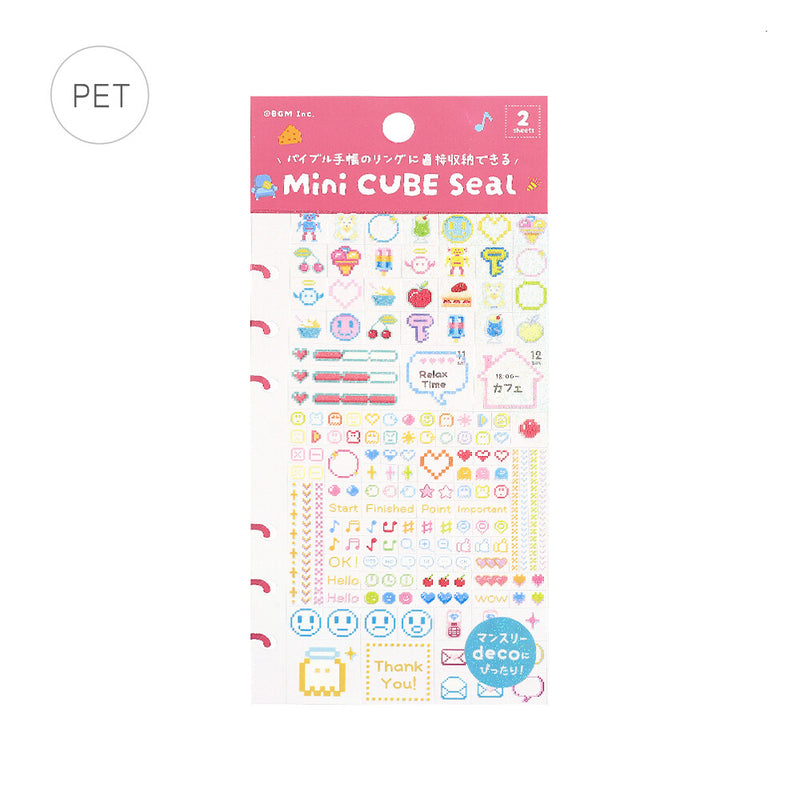 BGM Mini Cube Clear Sticker - Pixel Art BS-MC001