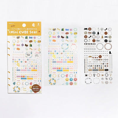 BGM Mini Cube Clear Sticker - Flower and Coffee BS-MC002