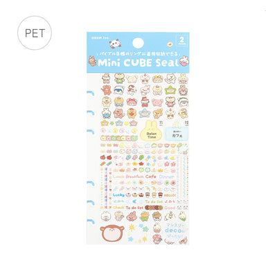 BGM Mini Cube Clear Sticker - Animals BS-MC004