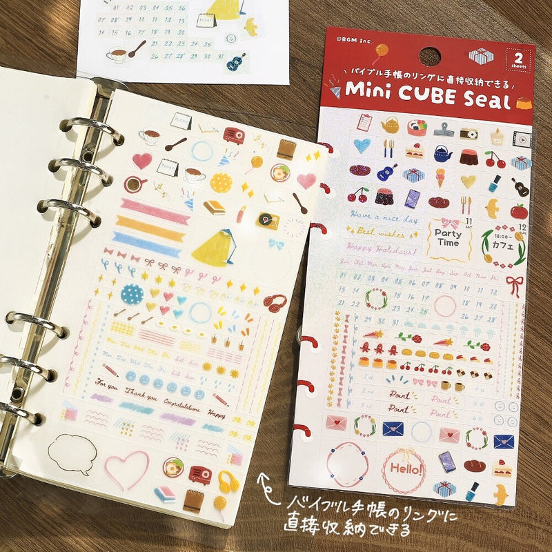 BGM Mini Cube Clear Sticker - Drawings BS-MC006