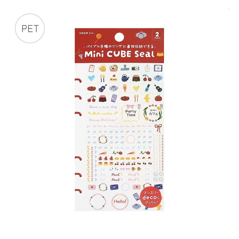 BGM Mini Cube Clear Sticker - Drawings BS-MC006