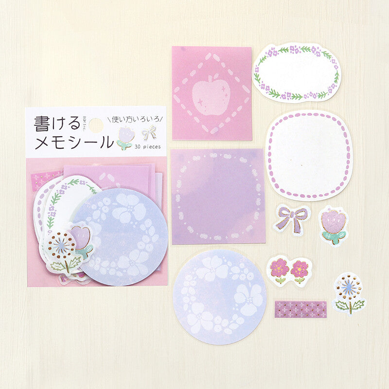 BGM Flower Day Writable Memo Sticker Flakes - Pink BS-MX003