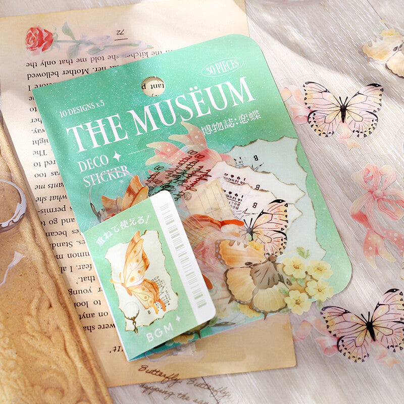 BGM The Museum Clear Sticker Flakes - Love Butterfly BS-PF020
