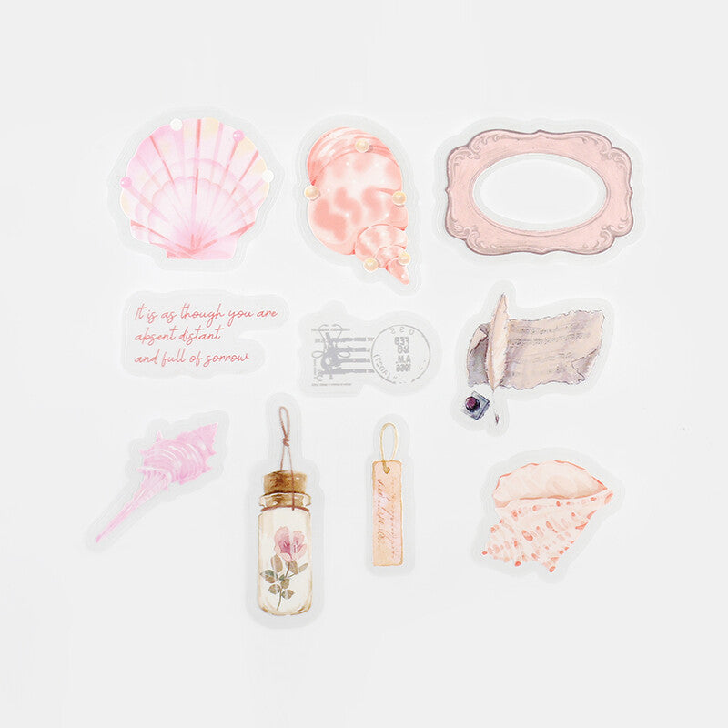 BGM The Museum Clear Sticker Flakes - Pink Seashell BS-PF022
