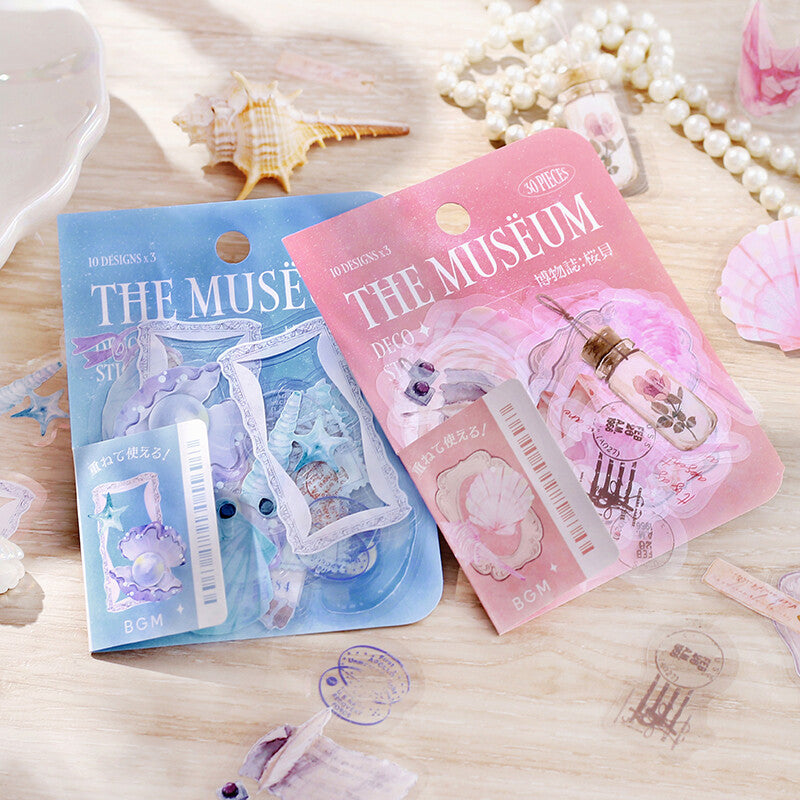 BGM The Museum Clear Sticker Flakes - Pink Seashell