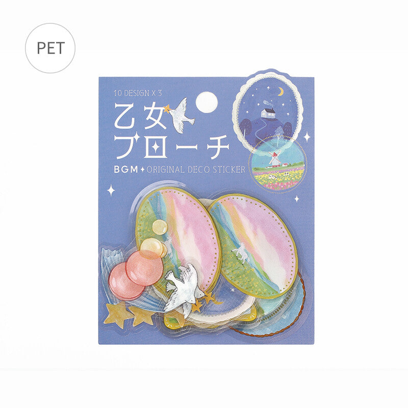 BGM Brooch Clear Sticker Flakes - Landscape BS-PF025