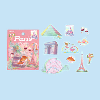 BGM City Guide Clear Sticker Flakes - Paris BS-PF029