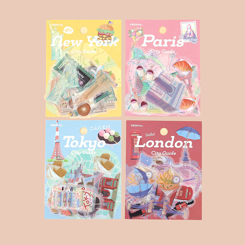 BGM City Guide Clear Sticker Flakes - Paris