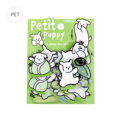 BGM Petit Puppy Clear Sticker Flakes - Green  BS-PF033
