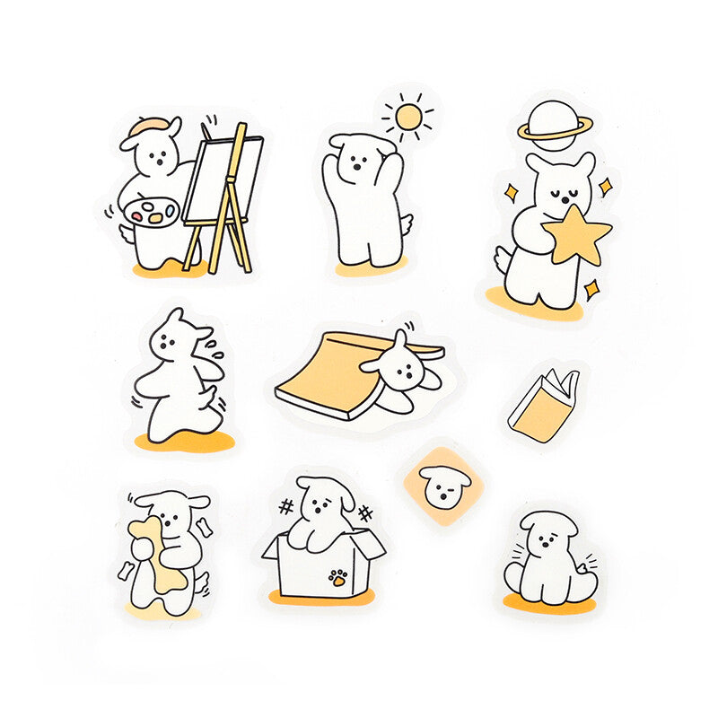 BGM Petit Puppy Clear Sticker Flakes - Yellow BS-PF035