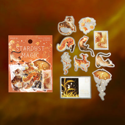 BGM Stardust Magic Gold Foil Clear Sticker Flakes - Saturn BS-PFG013