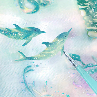 BGM Stardust Magic Holographic Foil Clear Sticker Flakes - Earth BS-PFG014