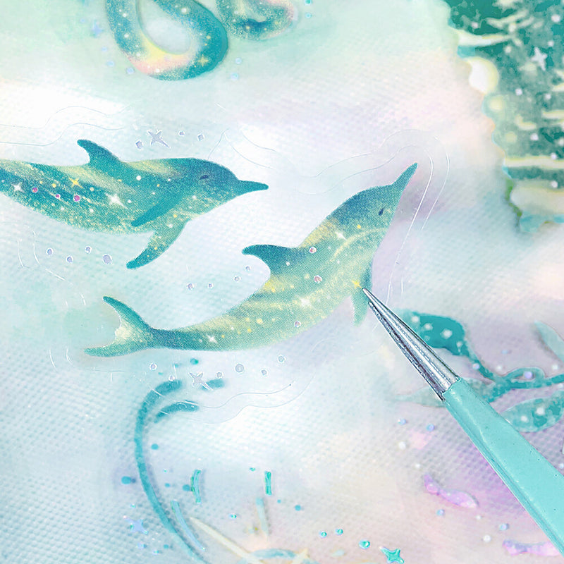 BGM Stardust Magic Holographic Foil Clear Sticker Flakes - Earth BS-PFG014