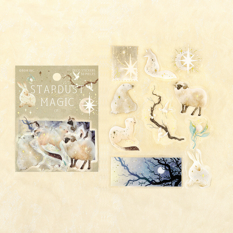 BGM Stardust Magic Gold Foil Clear Sticker Flakes - Moon BS-PFG015