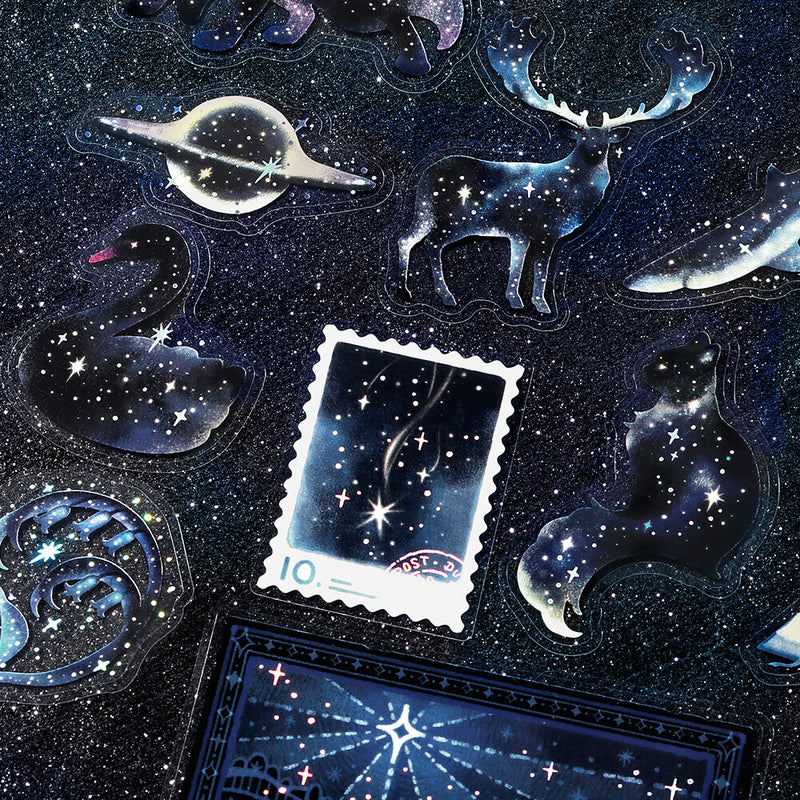 BGM Stardust Magic Holographic Foil Clear Sticker Flakes - Black Hole BS-PFG016