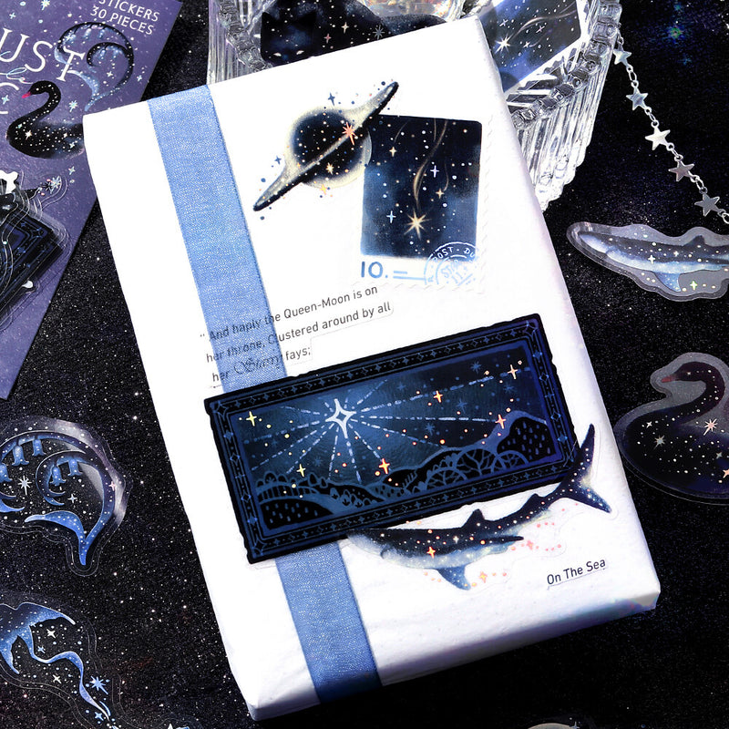 BGM Stardust Magic Holographic Foil Clear Sticker Flakes - Black Hole BS-PFG016