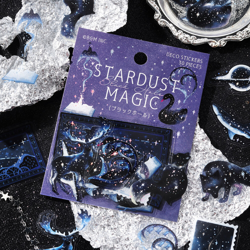 BGM Stardust Magic Holographic Foil Clear Sticker Flakes - Black Hole BS-PFG016