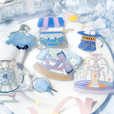 BGM Maiden's Amusement Park Holographic Foil Clear Sticker Flakes - Enjoy BS-PFG018