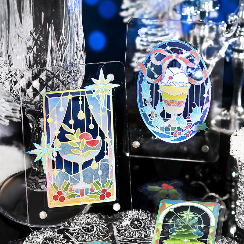 BGM Christmas Limited Cafe a la Mode Holographic Foil Clear Sticker Flakes - Night BS-PFLC001