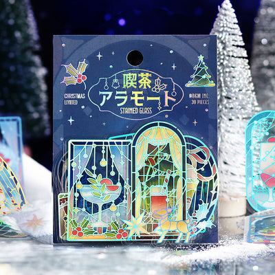 BGM Christmas Limited Cafe a la Mode Holographic Foil Clear Sticker Flakes - Night BS-PFLC001