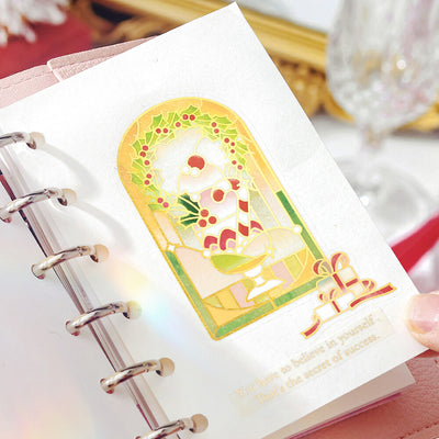 BGM Christmas Limited Cafe a la Mode Gold Foil Clear Sticker Flakes - Glow BS-PFLC002