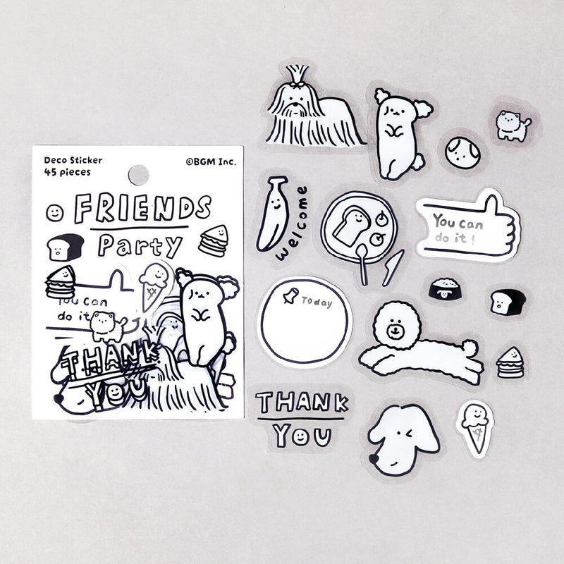 BGM YURUKU IKO-YO! Sticker Flakes - Friends BS-PMX001