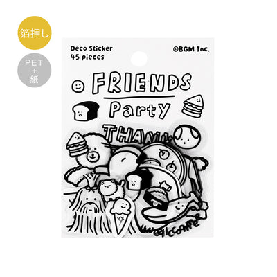 BGM YURUKU IKO-YO! Sticker Flakes - Friends BS-PMX001