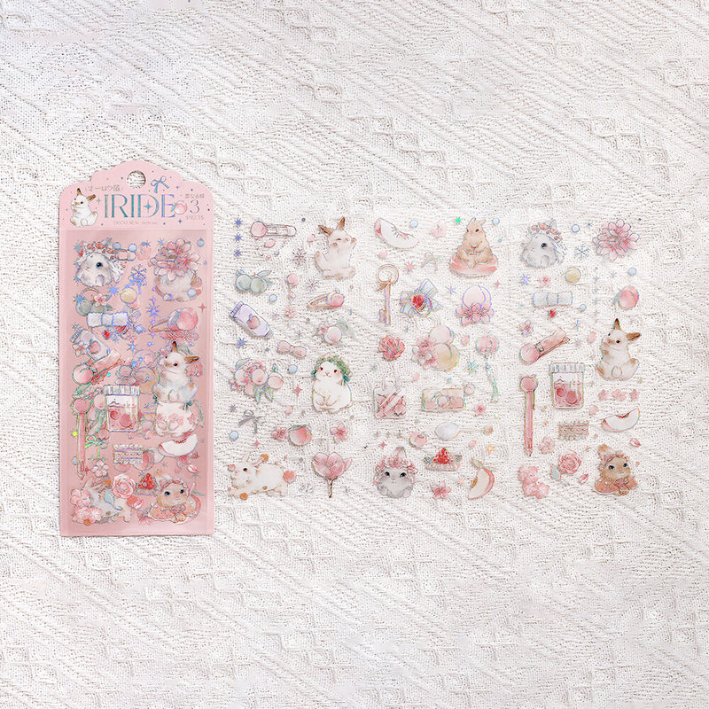 BGM IRIDE Holographic Foil Clear Sticker - Rabbit BS-RS009