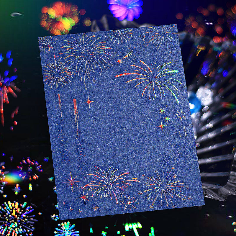 BGM IRIDE Holographic Foil Clear Sticker - Fireworks